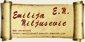 Emilija Miljušević vizit kartica